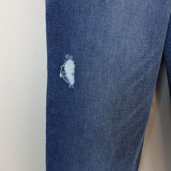 SPANX Distressed Ankle Skinny Jeans Raw Hem Size Medium - Picture 3 of 14